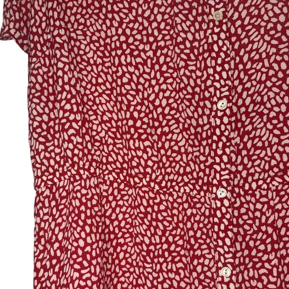 Talbots Plus Button-Front Abstract Dot Viscose Dress 2-3XL - Picture 3 of 6